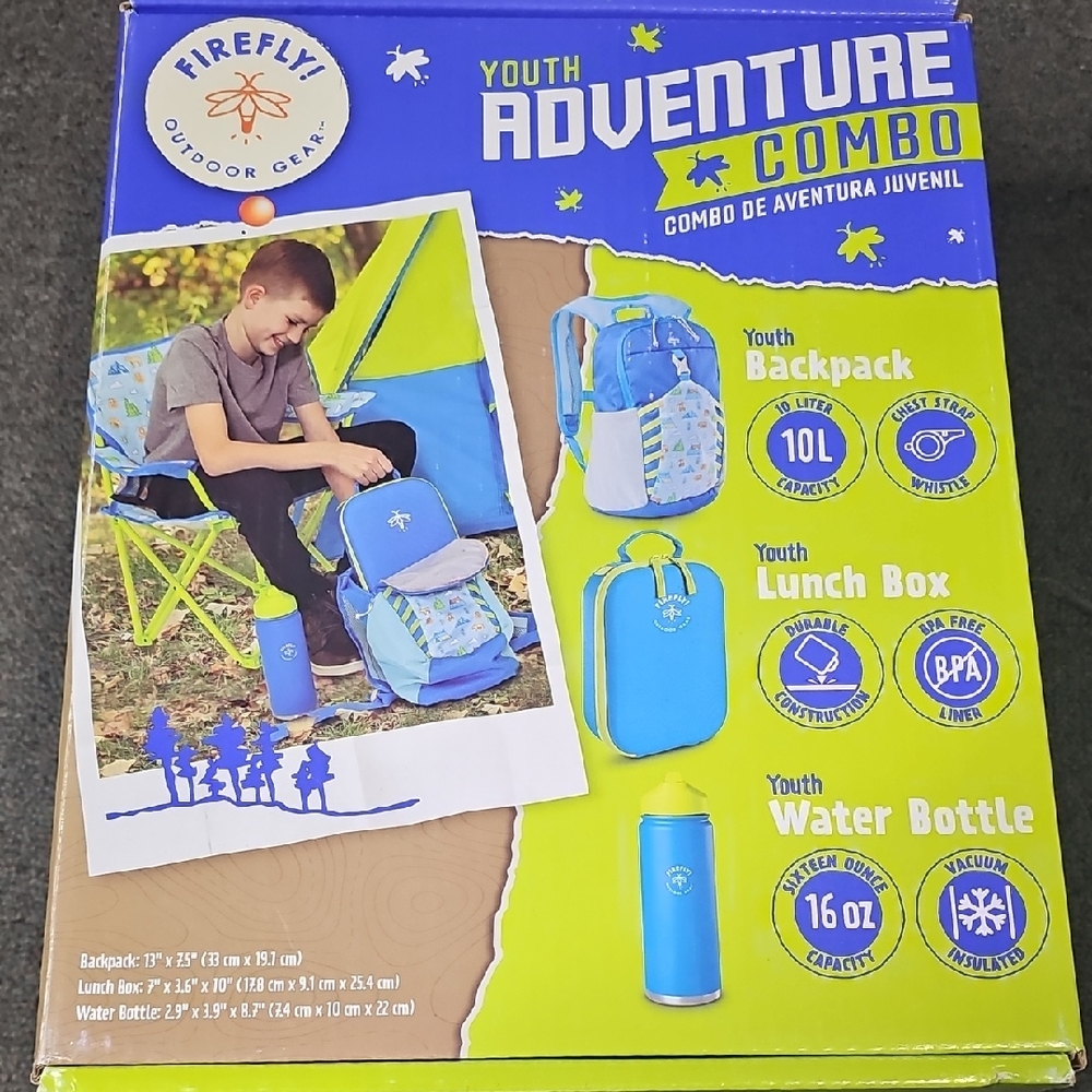 Blue Adventure Edition Toy Set with Water Bottle